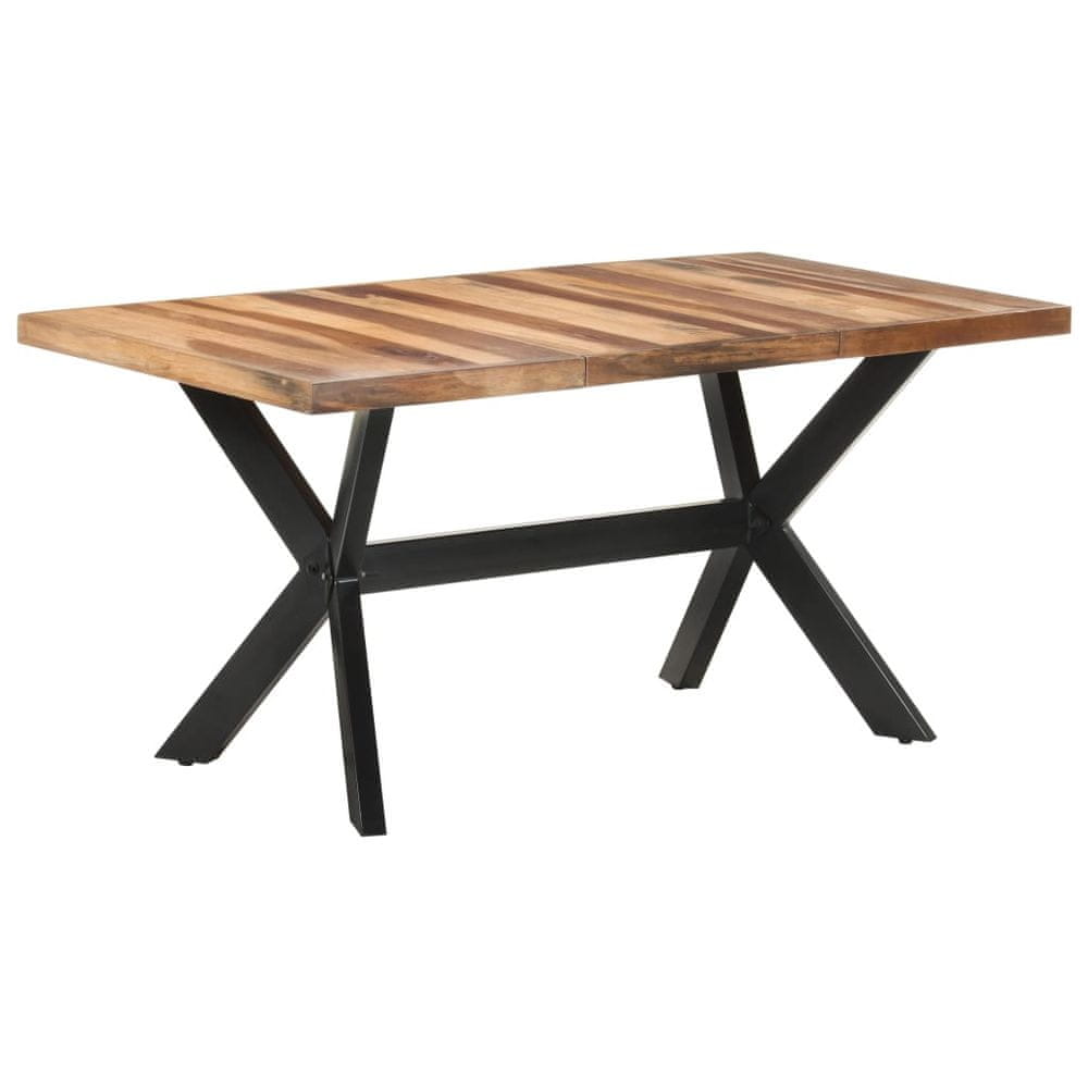 Vidaxl Jedálenský stôl 160x80x75 cm masívne drevo so sheeshamovou úpravou